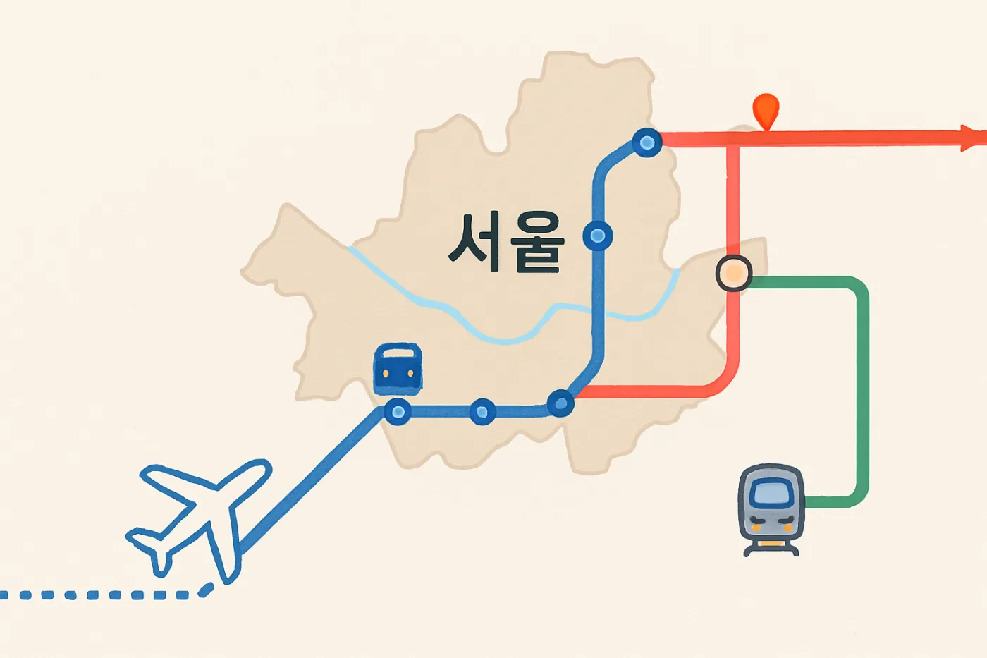 Arex route map: practical guide illustration