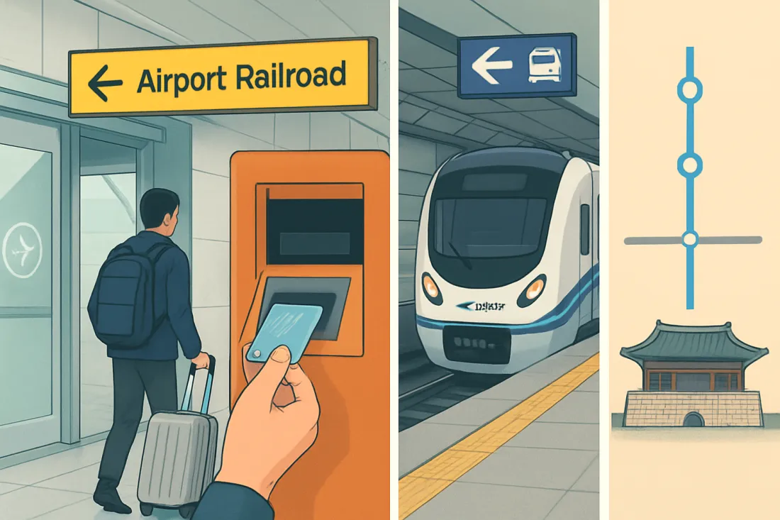 Arex incheon airport to seoul first time: visual comparison of options
