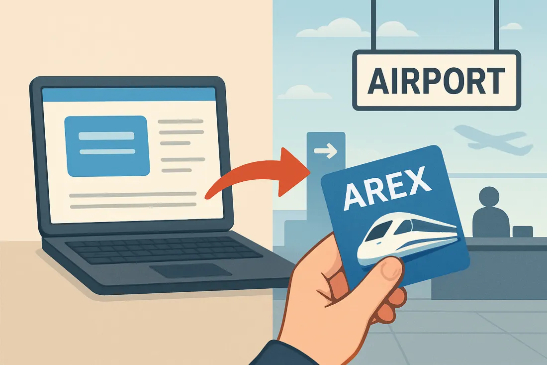 Buy arex pass online or at airport: visual comparison of options