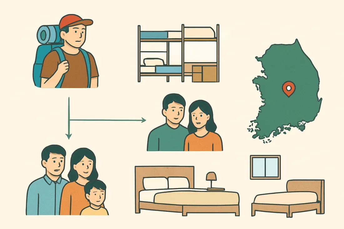 South korea budget accommodation cost: diagram of key elements