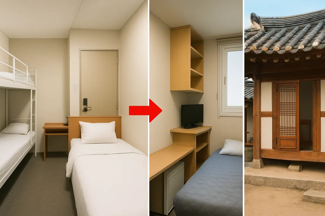 Budget accommodation in south korea: visual comparison of options
