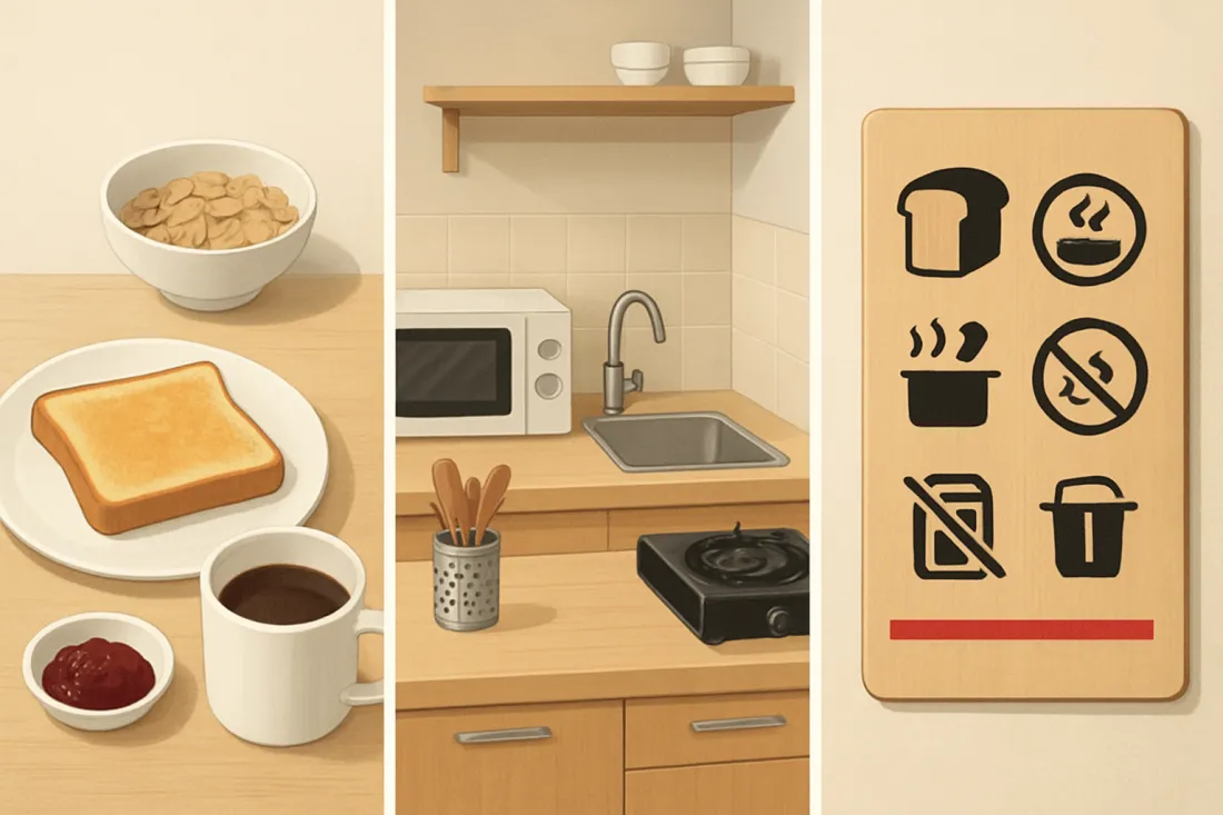 Guesthouse breakfast and kitchen in south korea: visual comparison of options