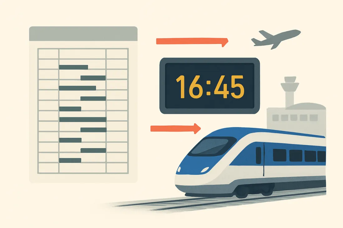 Arex timetable incheon to seoul: visual comparison of options