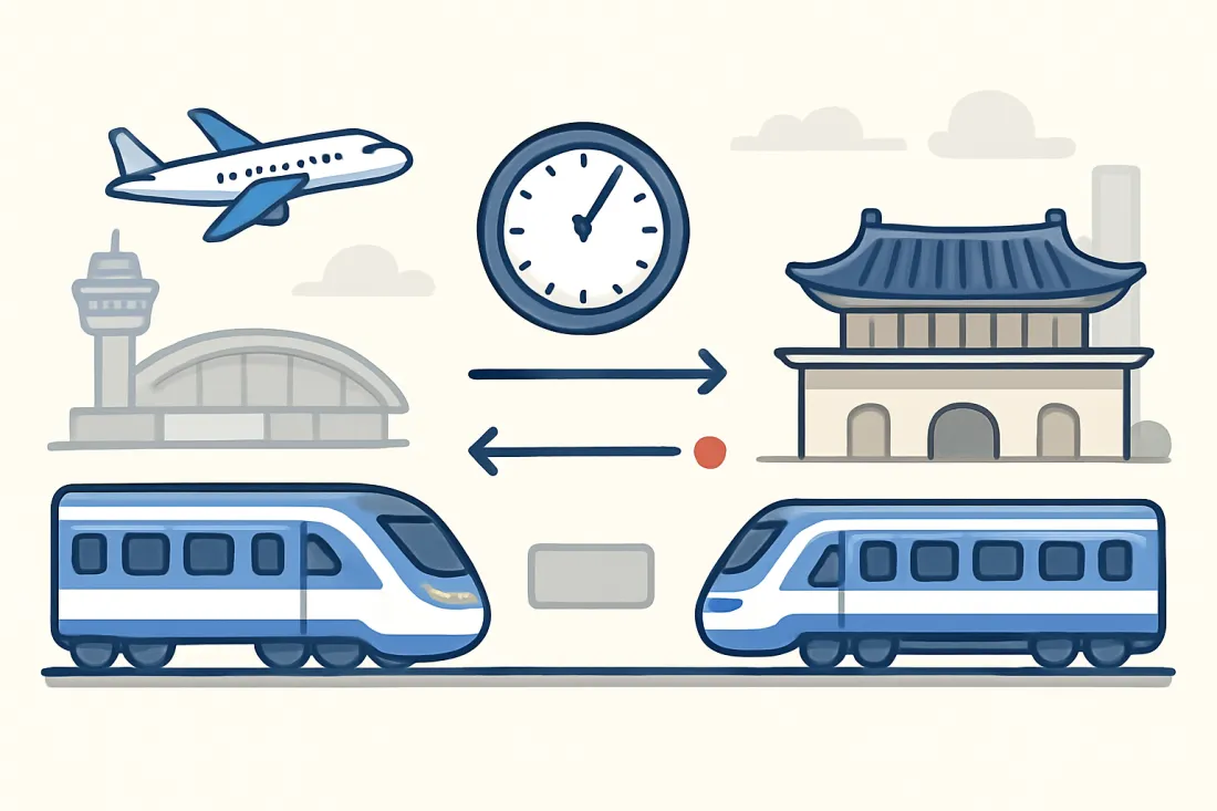 Arex timetable incheon to seoul: diagram of key elements