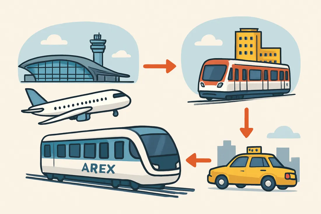 Incheon to seoul by arex how long: diagram of key elements